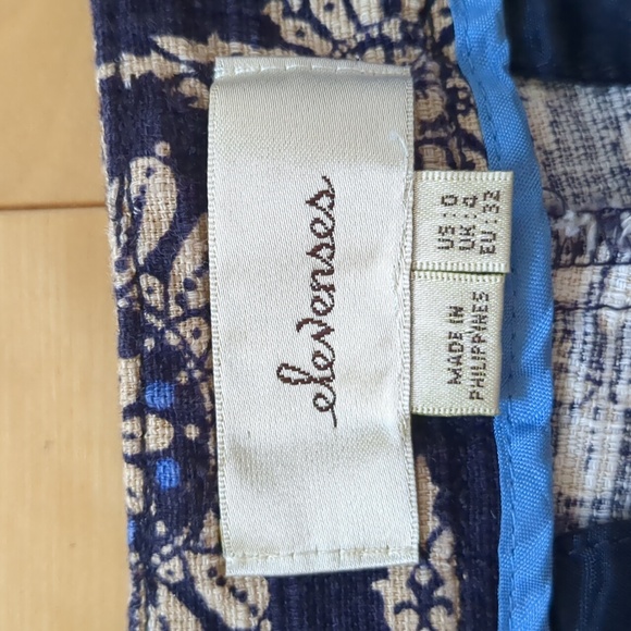 Anthropology Elevenses boho meets dress shorts cotton/linen weave - Picture 7 of 12